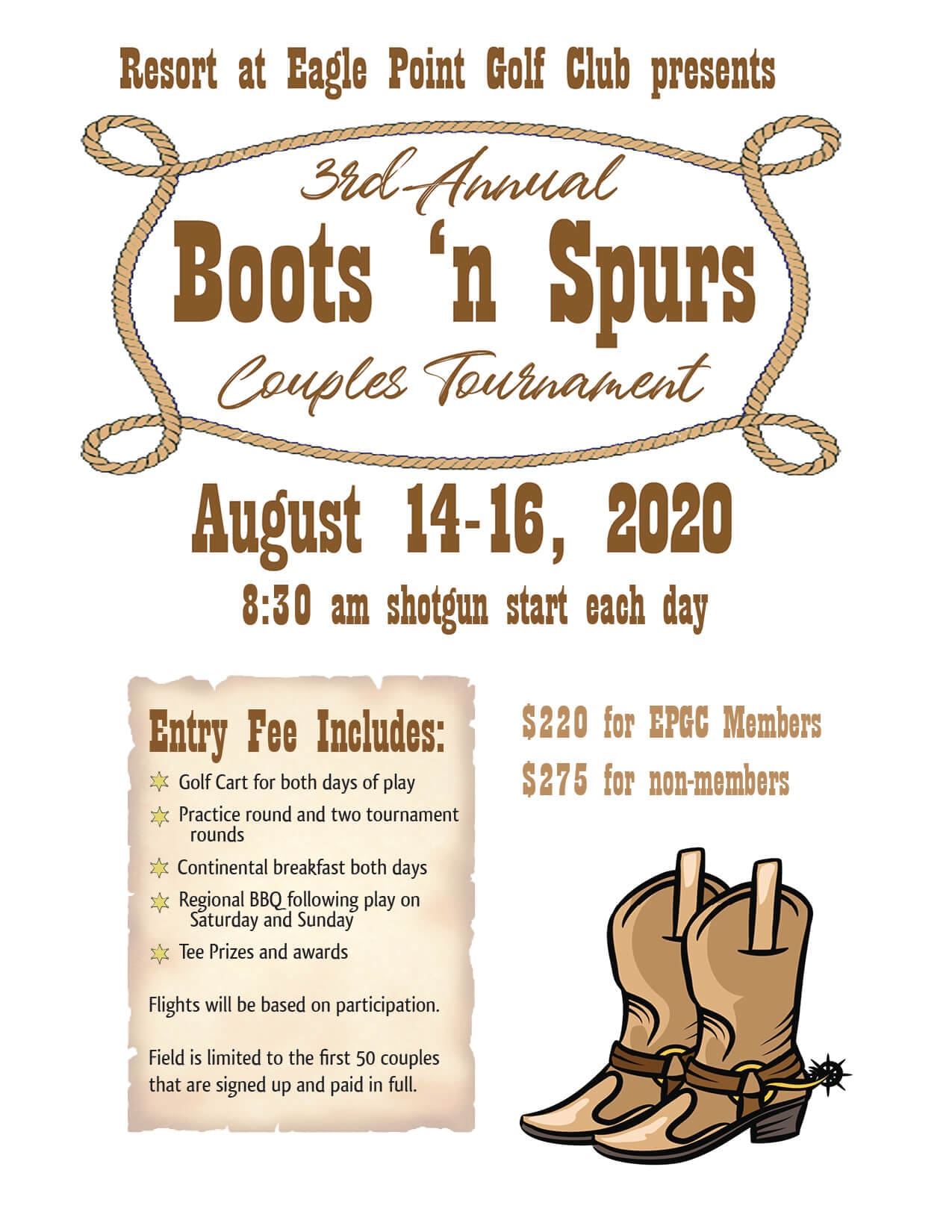 Boots and Spurs Couples Tournament - The Resort at Eagle Point
