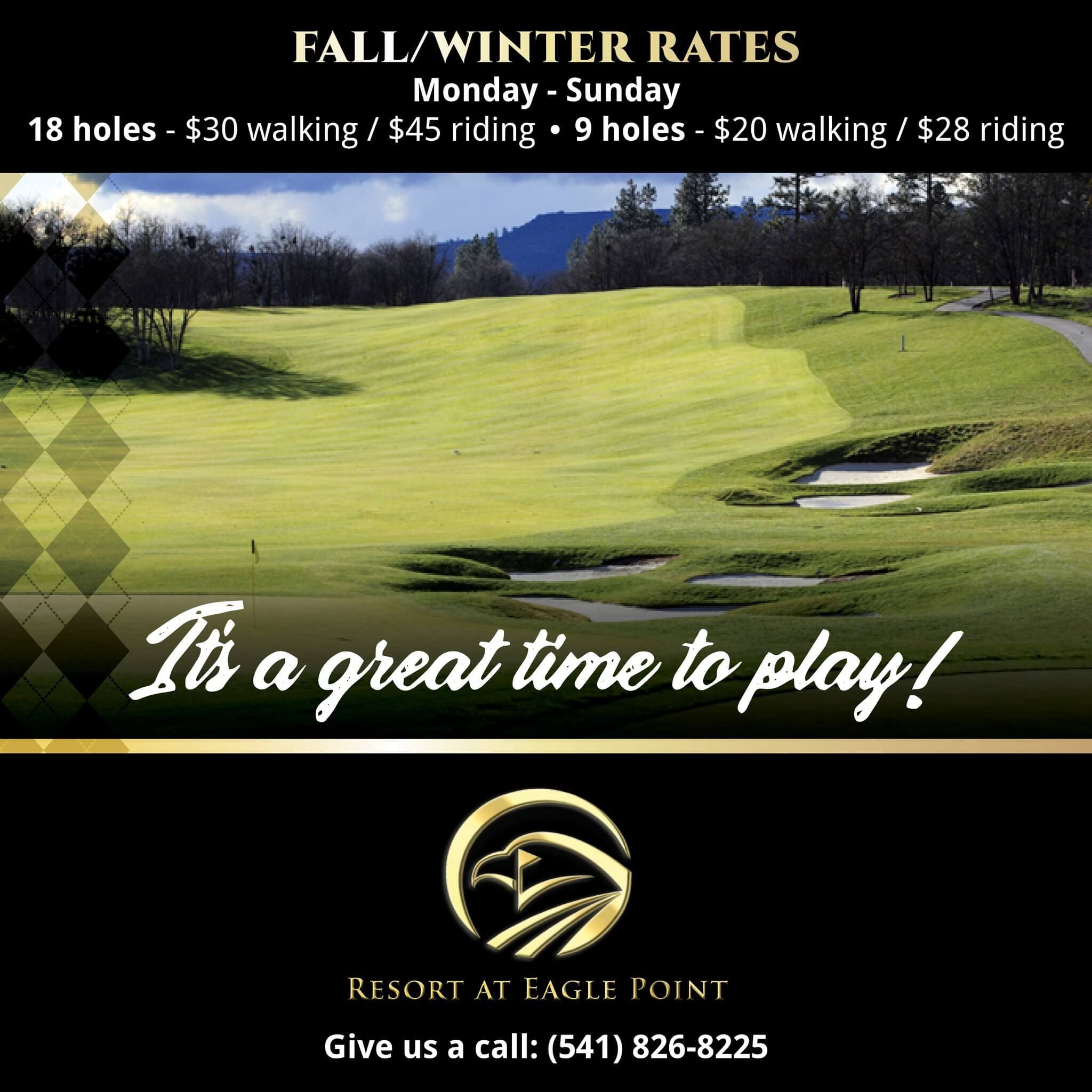 Fall/Winter Rates - The Resort at Eagle Point